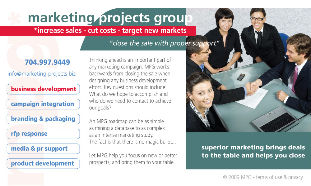 Marketing Projects Group Business Development